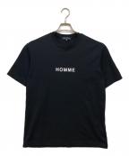 COMME des GARCONS HOMMEコムデギャルソン オム）の古着「プリントカットソー」｜ブラック