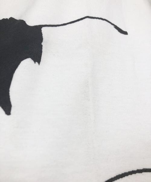 BLACK COMME des GARCONS（ブラックコムデギャルソン）BLACK COMME des GARCONS (ブラックコムデギャルソン) プリントカットソー ホワイト サイズ:Lの古着・服飾アイテム