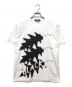 BLACK COMME des GARCONS（ブラックコムデギャルソン）の古着「プリントカットソー」｜ホワイト