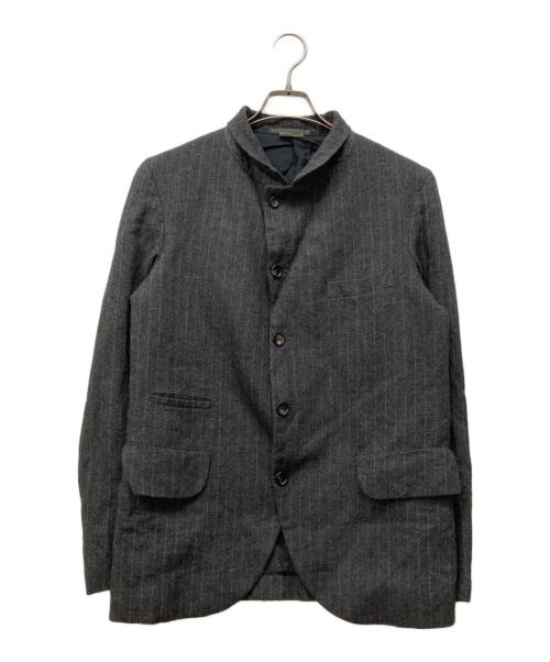 COMME des GARCONS HOMME DEUX（コムデギャルソン オム ドゥ）COMME des GARCONS HOMME DEUX (コムデギャルソン オム ドゥ) ウールストライプジャケット グレー サイズ:Sの古着・服飾アイテム