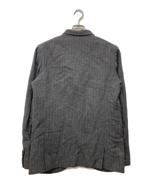 COMME des GARCONS HOMME DEUX（コムデギャルソン オム ドゥ）COMME des GARCONS HOMME DEUX (コムデギャルソン オム ドゥ) ウールストライプジャケット グレー サイズ:Sの古着・服飾アイテム
