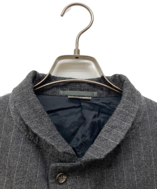 COMME des GARCONS HOMME DEUX（コムデギャルソン オム ドゥ）COMME des GARCONS HOMME DEUX (コムデギャルソン オム ドゥ) ウールストライプジャケット グレー サイズ:Sの古着・服飾アイテム