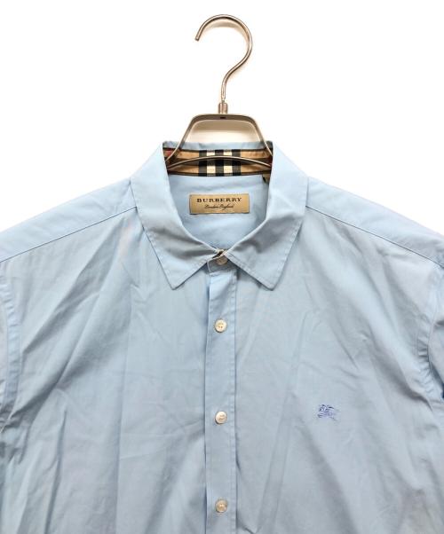 BURBERRY（バーバリー）BURBERRY (バーバリー) 刺繍ドレスシャツ ブルー サイズ:Lの古着・服飾アイテム