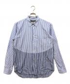 COMME des GARCONS HOMME DEUXコムデギャルソン オム ドゥ）の古着「切替ストライプシャツ」｜ブルー