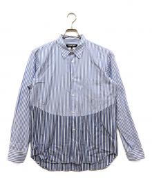 COMME des GARCONS HOMME DEUX（コムデギャルソン オム ドゥ）の古着「切替ストライプシャツ」｜ブルー