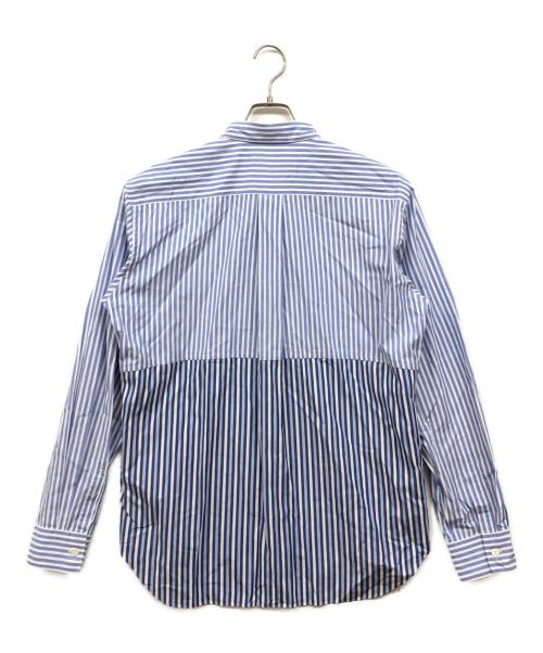 COMME des GARCONS HOMME DEUX（コムデギャルソン オム ドゥ）COMME des GARCONS HOMME DEUX (コムデギャルソン オム ドゥ) 切替ストライプシャツ ブルー サイズ:Mの古着・服飾アイテム