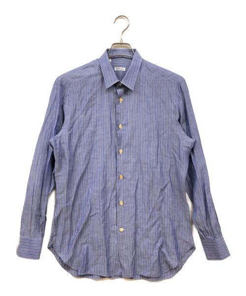 kiton（キートン）kiton (キートン) リネンシャツ ブルー サイズ:15 1/2の古着・服飾アイテム
