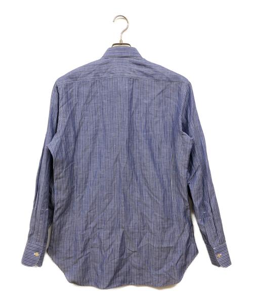 kiton（キートン）kiton (キートン) リネンシャツ ブルー サイズ:15 1/2の古着・服飾アイテム