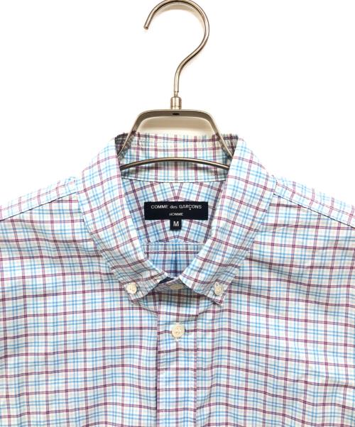COMME des GARCONS HOMME（コムデギャルソン オム）COMME des GARCONS HOMME (コムデギャルソン オム) チェックシャツ スカイブルー サイズ:Mの古着・服飾アイテム