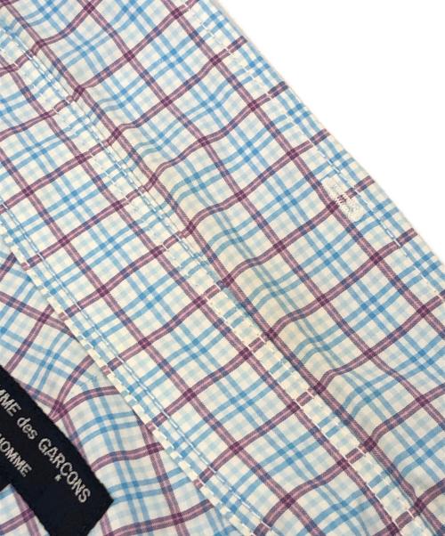 COMME des GARCONS HOMME（コムデギャルソン オム）COMME des GARCONS HOMME (コムデギャルソン オム) チェックシャツ スカイブルー サイズ:Mの古着・服飾アイテム