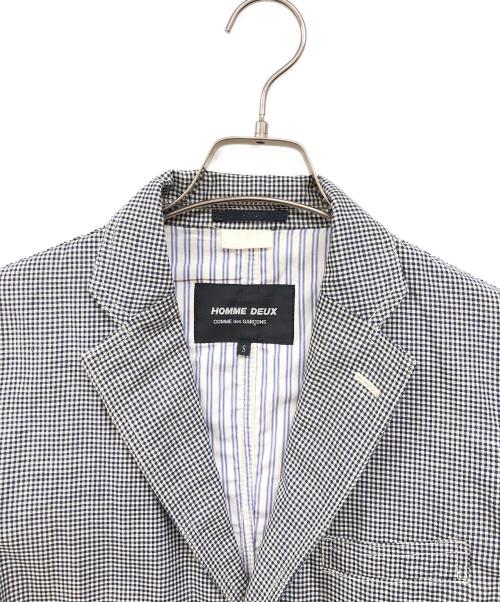 COMME des GARCONS HOMME（コムデギャルソン オム）COMME des GARCONS HOMME (コムデギャルソン オム) チェックテーラードジャケット グレー サイズ:Sの古着・服飾アイテム
