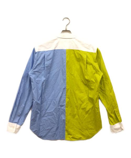 COMME des GARCONS HOMME DEUX（コムデギャルソン オム ドゥ）COMME des GARCONS HOMME DEUX (コムデギャルソン オム ドゥ) 切替シャツ イエロー×ブルー サイズ:Mの古着・服飾アイテム