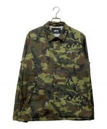 stussy（ステューシー）の古着「迷彩ナイロンコーチジャケット」｜グリーン