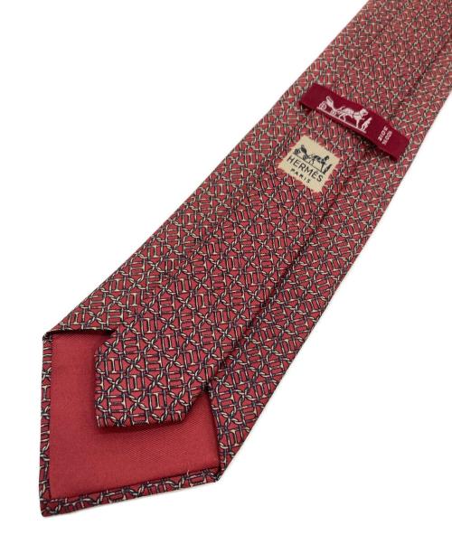 HERMES（エルメス）HERMES (エルメス) シルクネクタイ レッド サイズ:なしの古着・服飾アイテム
