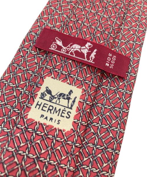HERMES（エルメス）HERMES (エルメス) シルクネクタイ レッド サイズ:なしの古着・服飾アイテム