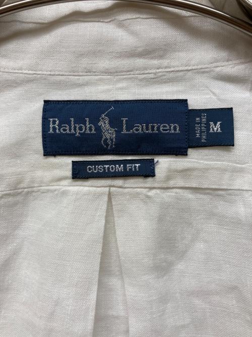 RALPH LAUREN（ラルフローレン）RALPH LAUREN (ラルフローレン) ボタンダウンリネンシャツ ホワイト サイズ:Mの古着・服飾アイテム