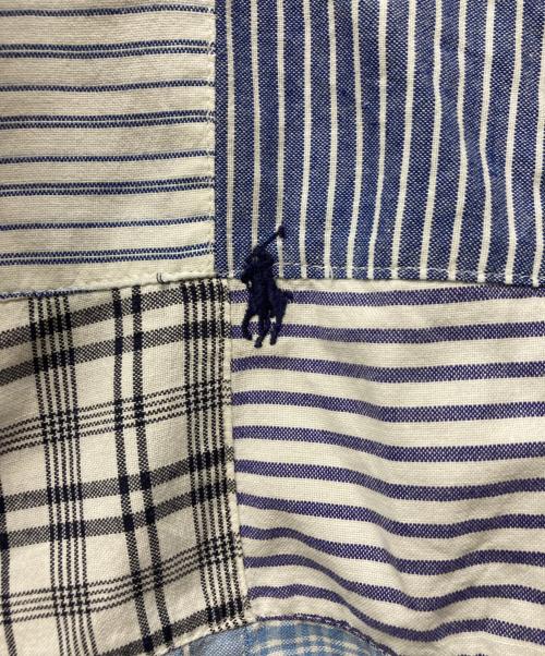 RALPH LAUREN（ラルフローレン）RALPH LAUREN (ラルフローレン) パッチワークシャツ ブルー サイズ:Mの古着・服飾アイテム