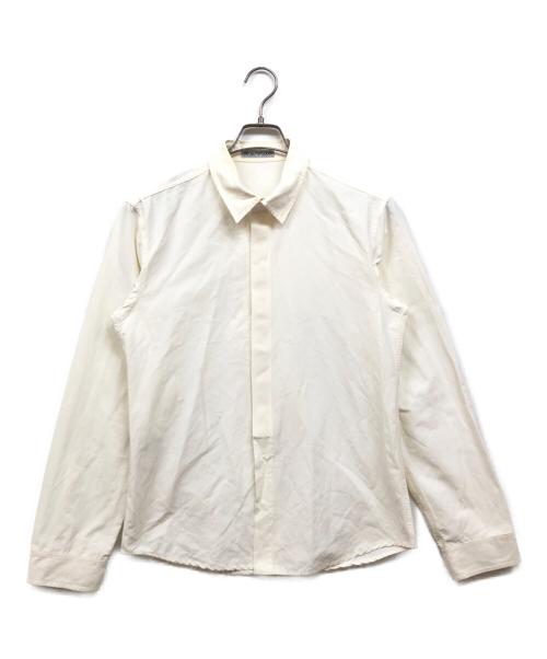 EMPORIO ARMANI（エンポリオ アルマーニ）EMPORIO ARMANI (エンポリオ アルマーニ) ナイロン比翼シャツ ホワイト サイズ:44の古着・服飾アイテム