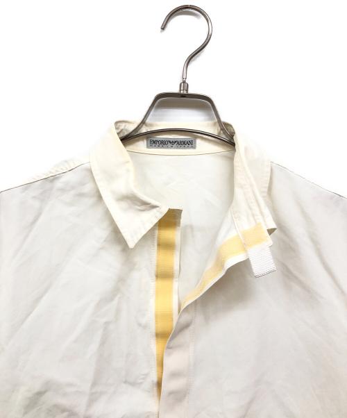 EMPORIO ARMANI（エンポリオ アルマーニ）EMPORIO ARMANI (エンポリオ アルマーニ) ナイロン比翼シャツ ホワイト サイズ:44の古着・服飾アイテム