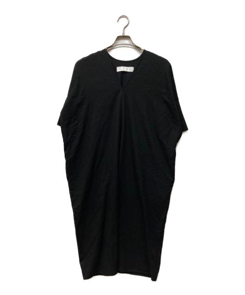 nooy（ヌーイ）nooy (ヌーイ) vネックブラウスワンピース ブラック サイズ:記載無しの古着・服飾アイテム