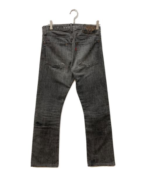 JELADO（ジェラード）JELADO (ジェラード) ダメージ加工 クラッシュ パッチワークリメイク ストレート ブラック サイズ:SIZE2の古着・服飾アイテム