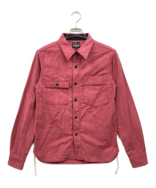 EIGHT G（エイトジー）EIGHT G (エイトジー) コバートワークシャツ レッド サイズ:Mの古着・服飾アイテム