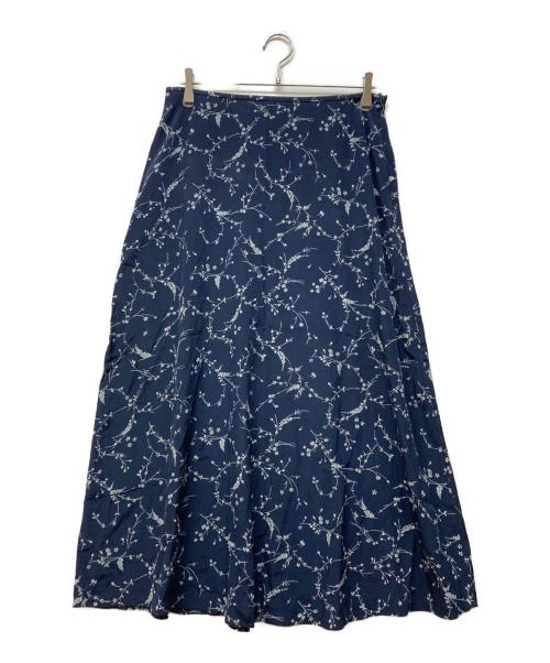LAUREN RALPH LAUREN（ローレンラルフローレン）LAUREN RALPH LAUREN (ローレンラルフローレン) シルクスカート ネイビー サイズ:12の古着・服飾アイテム