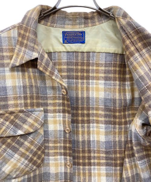 PENDLETON（ペンドルトン）PENDLETON (ペンドルトン) 70sボードシャツ イエロー サイズ:Lの古着・服飾アイテム