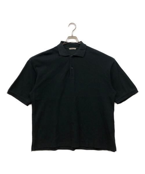 AURALEE（オーラリー）AURALEE (オーラリー) SUPER SOFT PIQUE BIG POLO ブラック サイズ:4の古着・服飾アイテム