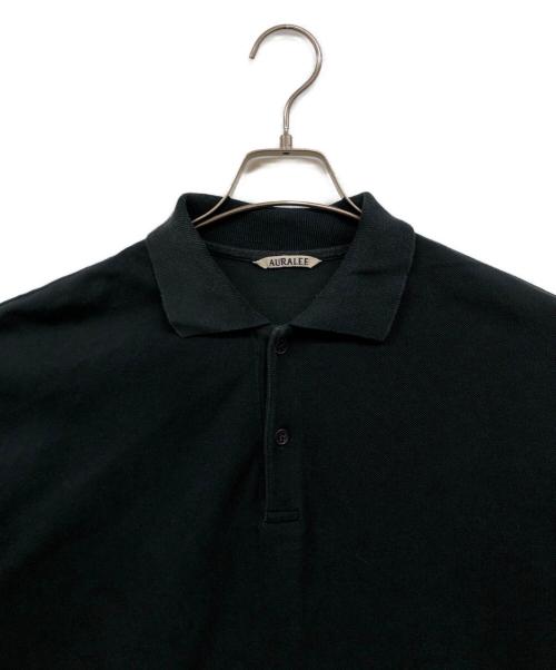 AURALEE（オーラリー）AURALEE (オーラリー) SUPER SOFT PIQUE BIG POLO ブラック サイズ:4の古着・服飾アイテム