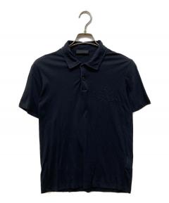 中古・古着通販】PRADA (プラダ) ロゴポロシャツ ネイビー サイズ:M