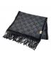 GUCCI (グッチ) GGジャガード ウールニットマフラー ブラック：35000円