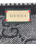 中古・古着 GUCCI (グッチ) GGジャガード ウールニットマフラー ブラック：35000円