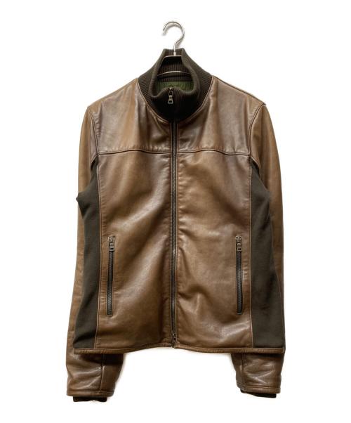 PRADA SPORTS（プラダスポーツ）PRADA SPORTS (プラダスポーツ) レザージャケット ブラウン サイズ:TG52の古着・服飾アイテム