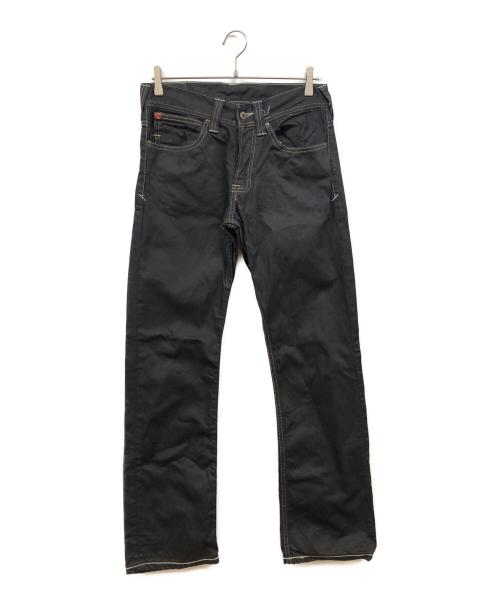 EVISU（エヴィス）EVISU (エヴィス) PUMA (プーマ) カモメプリントデニムパンツ ブラック サイズ:30×32の古着・服飾アイテム