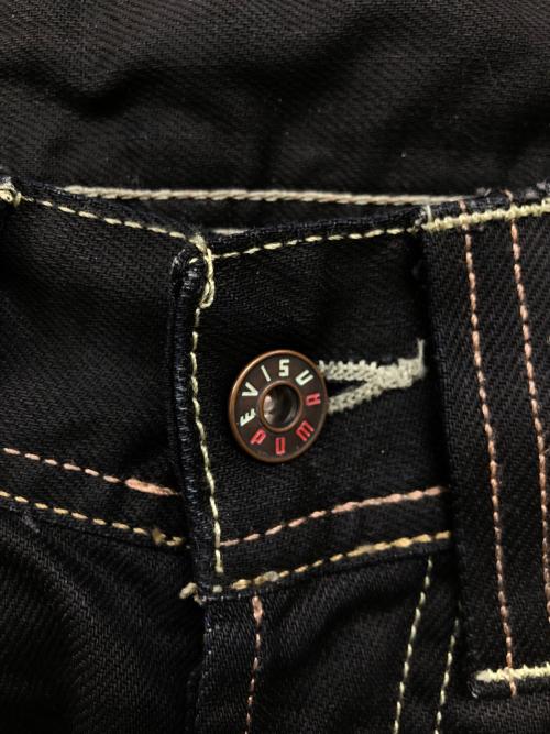 EVISU（エヴィス）EVISU (エヴィス) PUMA (プーマ) カモメプリントデニムパンツ ブラック サイズ:30×32の古着・服飾アイテム
