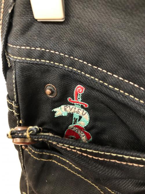 EVISU（エヴィス）EVISU (エヴィス) PUMA (プーマ) カモメプリントデニムパンツ ブラック サイズ:30×32の古着・服飾アイテム