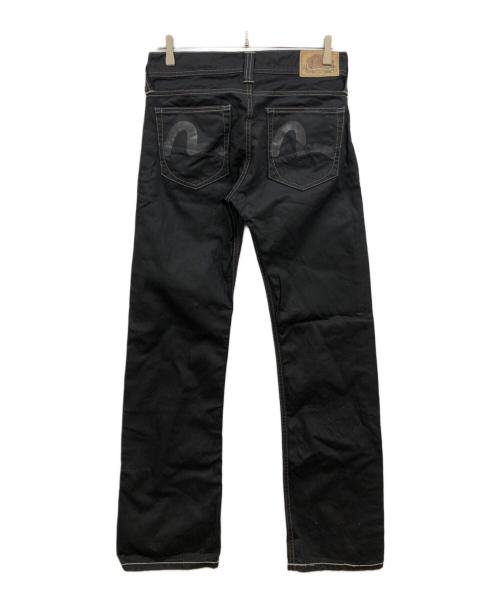 EVISU（エヴィス）EVISU (エヴィス) PUMA (プーマ) カモメプリントデニムパンツ ブラック サイズ:30×32の古着・服飾アイテム