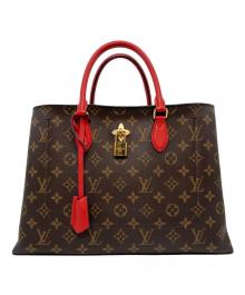 LOUIS VUITTON（ルイ ヴィトン）の古着「フラワートート バッグ」｜レッド×ブラウン/コクリコ
