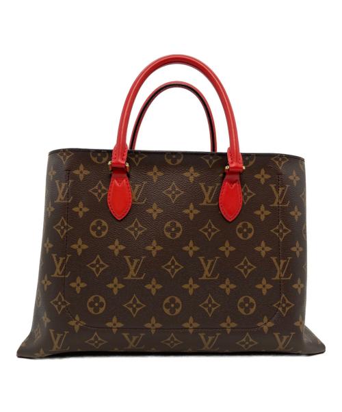 LOUIS VUITTON（ルイ ヴィトン）LOUIS VUITTON (ルイ ヴィトン) フラワートート バッグ レッド×ブラウン/コクリコの古着・服飾アイテム