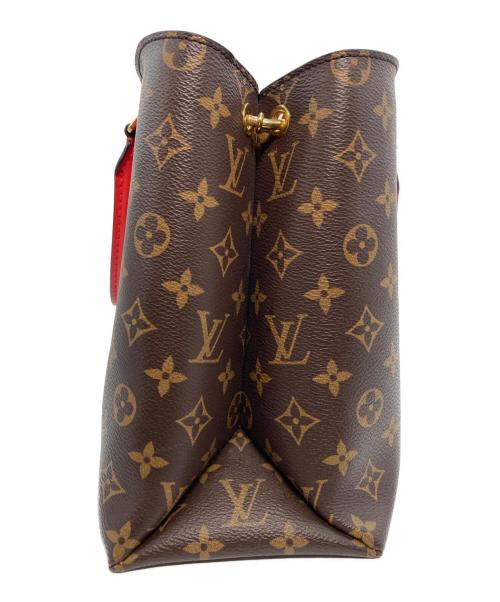 LOUIS VUITTON（ルイ ヴィトン）LOUIS VUITTON (ルイ ヴィトン) フラワートート バッグ レッド×ブラウン/コクリコの古着・服飾アイテム