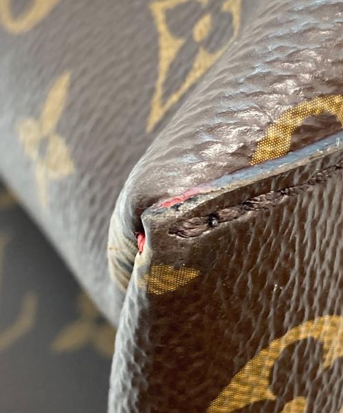LOUIS VUITTON（ルイ ヴィトン）LOUIS VUITTON (ルイ ヴィトン) フラワートート バッグ レッド×ブラウン/コクリコの古着・服飾アイテム