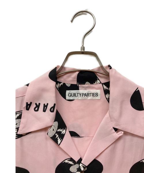 WACKO MARIA（ワコマリア）WACKO MARIA (ワコマリア) レコード柄オープンカラーシャツ ピンク サイズ:Lの古着・服飾アイテム