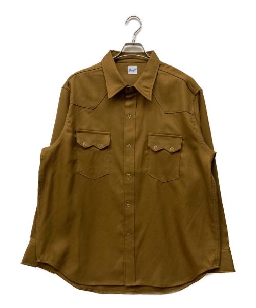 Wrangler（ラングラー）Wrangler (ラングラー) nano・universe (ナノ・ユニバース) 別注Western Shirt ブラウン サイズ:Lの古着・服飾アイテム