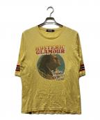 Hysteric Glamourヒステリックグラマー）の古着「Sunday Morning Fever 5分袖 Tシャツ」｜イエロー