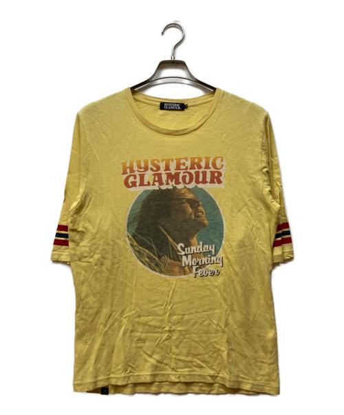 Hysteric Glamour（ヒステリックグラマー）Hysteric Glamour (ヒステリックグラマー) Sunday Morning Fever 5分袖 Tシャツ イエロー サイズ:Mの古着・服飾アイテム