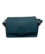 COLE HAANコールハーン）の古着「Quilted Logo Shoulder Bag」｜グリーン