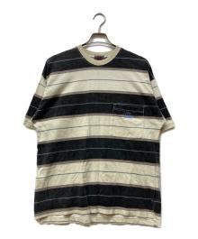 Quiksilver（クイックシルバー）の古着「オールドボーダーTシャツ」｜アイボリー×ブラック