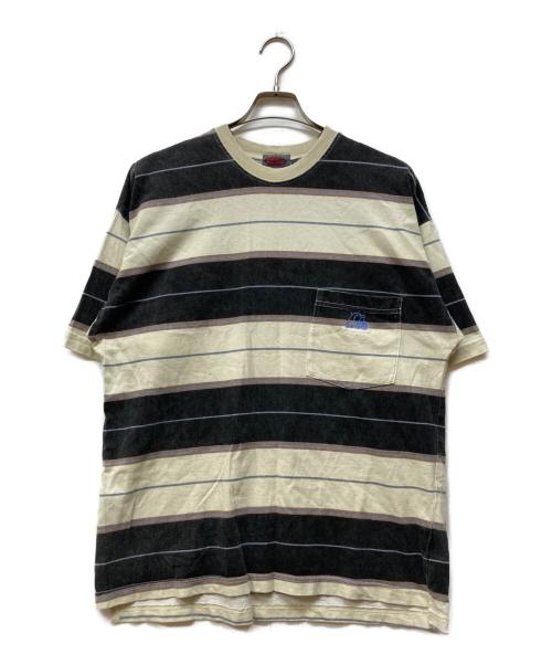 Quiksilver（クイックシルバー）Quiksilver (クイックシルバー) オールドボーダーTシャツ アイボリー×ブラック サイズ:Sの古着・服飾アイテム
