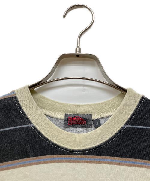 Quiksilver（クイックシルバー）Quiksilver (クイックシルバー) オールドボーダーTシャツ アイボリー×ブラック サイズ:Sの古着・服飾アイテム